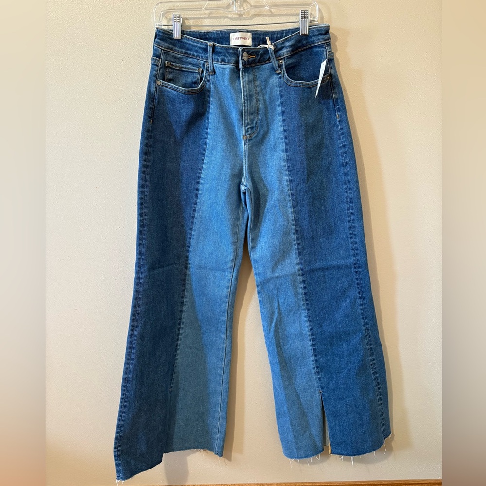 DRIFTWOOD CeCe Two-Tone Flare High Rise Jeans Womens size 31 NWT!!!